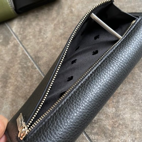Kate Spade Marti Large Slim Flap Wallet Black - Picture 12 of 16